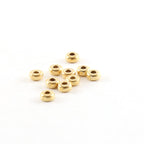 14K Gold Filled 3mm Smooth Pony Rondelle Seamless Spacer Beads (10pc)