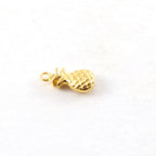 Sterling Silver or Vermeil Teeny Tiny 3D Pineapple Tropical Charm or Hawaii