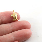 Sterling Silver or Vermeil Small Sea Turtle Charm Ocean Summer Vacation Animal