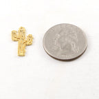 Sterling Silver or Vermeil Flat Cactus Charm Southwestern Desert Charm Summer
