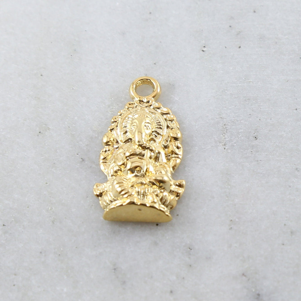 25mmx12mm Sterling Silver or Vermeil Large Detailed Ganesh Deity Charm Hindu