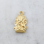 25mmx12mm Sterling Silver or Vermeil Large Detailed Ganesh Deity Charm Hindu