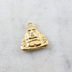 Sterling Silver or Vermeil Large Buddha Sitting Yoga Pendant Ohm Meditation