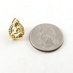 Sterling Silver or Vermeil Detailed Sitting Buddha Oval Design Yoga Pendant