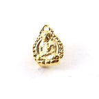 Sterling Silver or Vermeil Detailed Sitting Buddha Oval Design Yoga Pendant