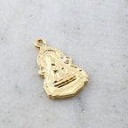 Sterling Silver or Vermeil Double Sided Ornate Buddha Detailed Yoga Pendant