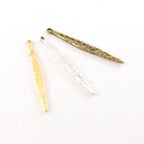 49mmx4mm Pewter Metal Tall Long Textured Hammered Spike Dagger Pendant