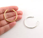 Pewter Large Double Top Loop Horse Shoe Arc Curve U Shape