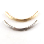 73mmx4mm Pewter Extra Large Long Curved Bar Tube Metal Bead Leather