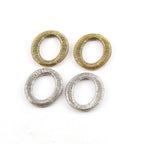 20mmx13mm Pewter Metal Twisted Ring Circle Oval Connector Spacer Bead (2pc)