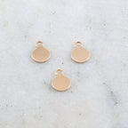 Sterling Silver or 14K Gold Filled 6mm Stamping Round Circle Disc Charm (3pc)