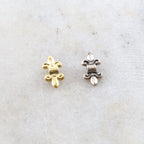 Sterling Silver or Vermeil Fleur De Lis Spacer Bead Fancy Accent Charm