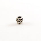 Sterling Silver Textured Bali Style Accent Round Spacer Bead – Antique Silver