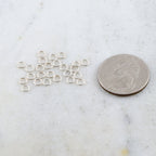 Sterling Silver 4mm 21 Gauge Soldered Closed Jump Rings Charm Links (25pc)