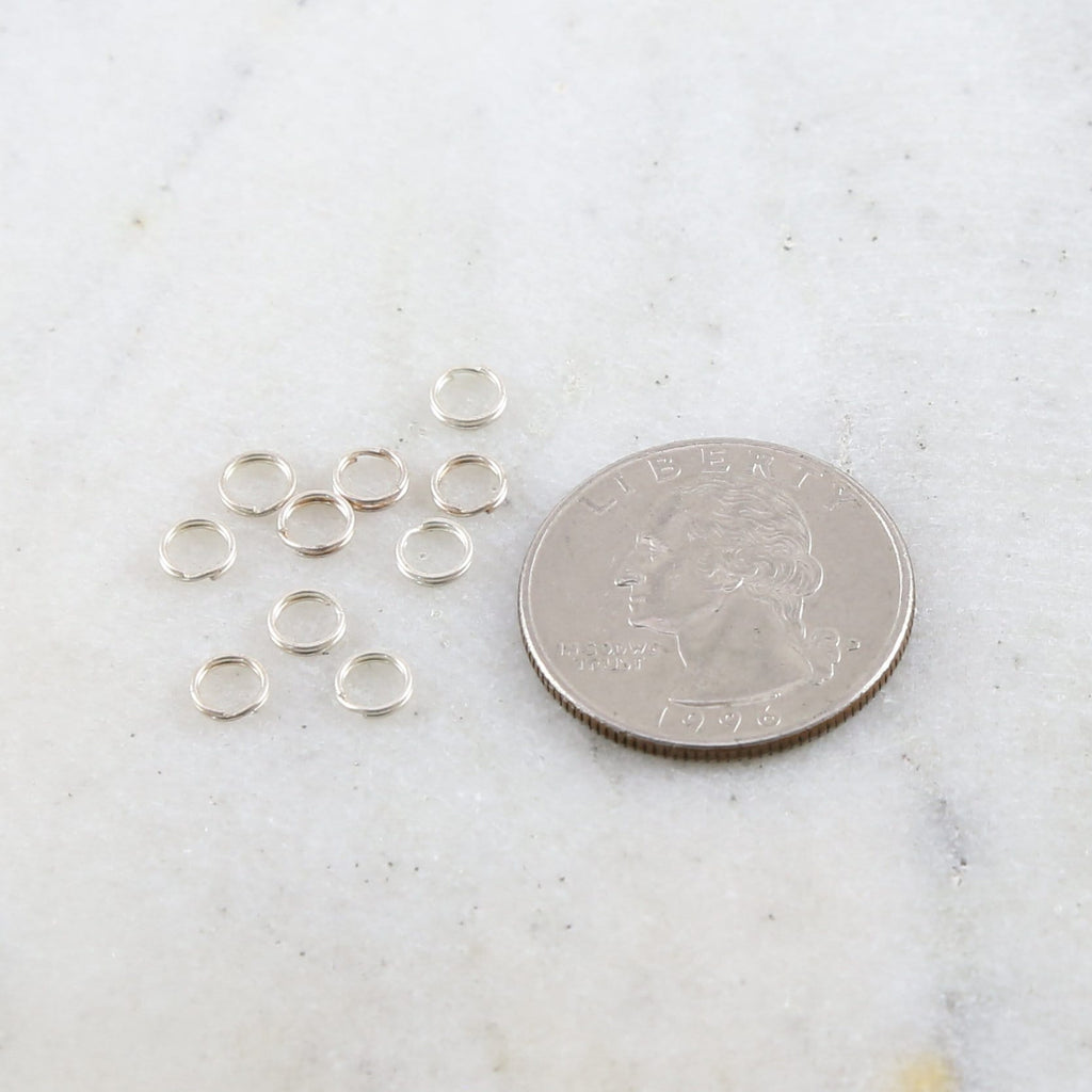 Sterling Silver 5mm Split Jump Rings Charm Links Findings (10pc)