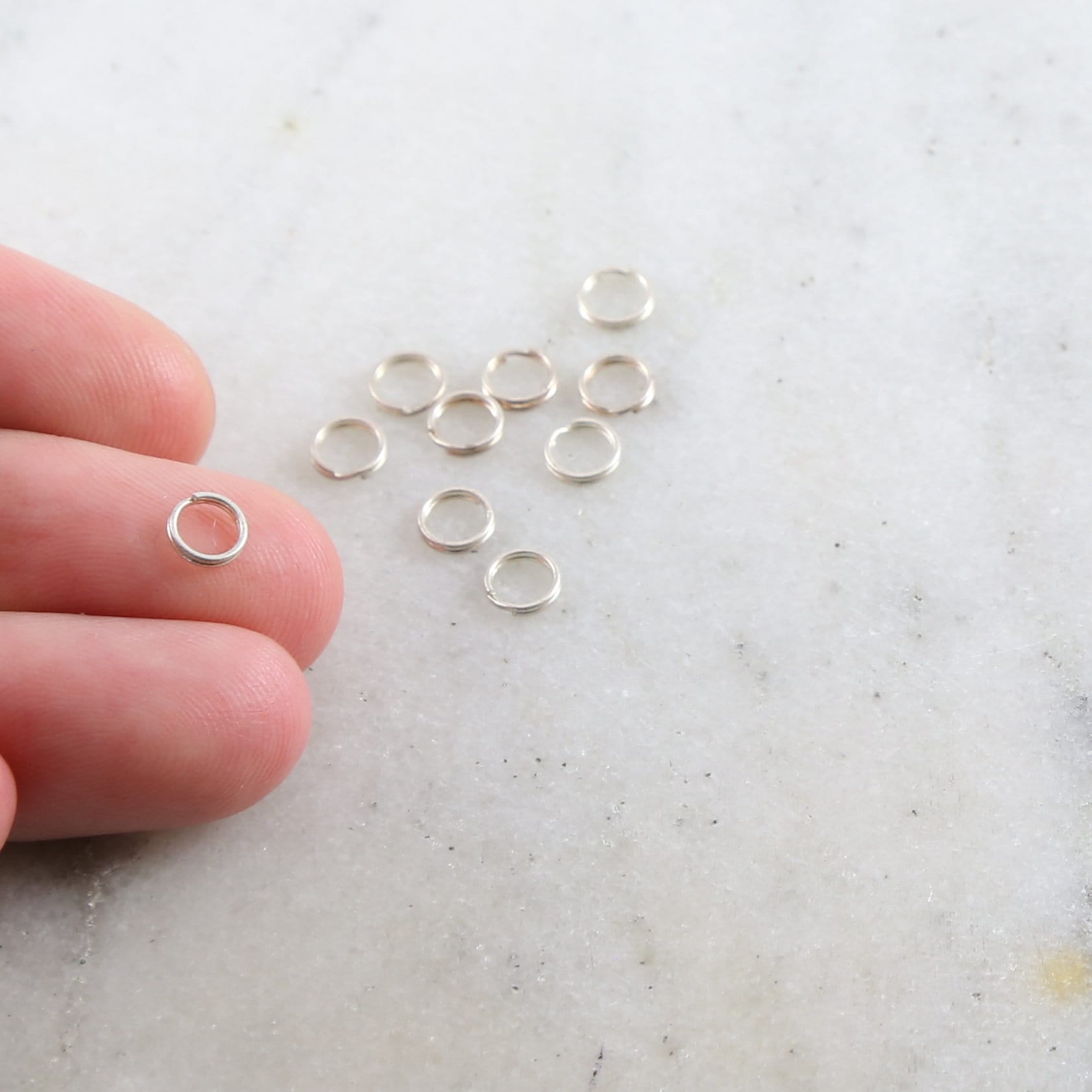 Sterling Silver 5mm Split Jump Rings Charm Links Findings (10pc)