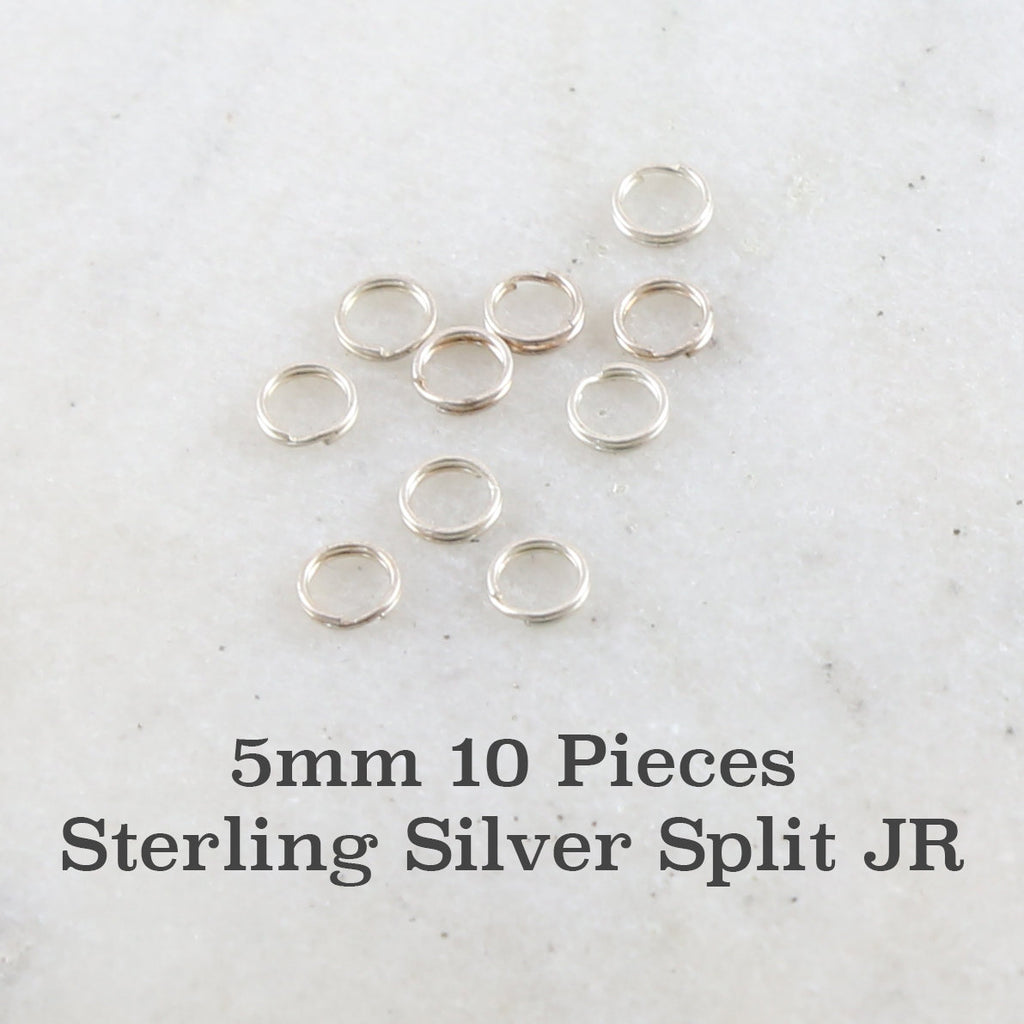 Sterling Silver 5mm Split Jump Rings Charm Links Findings (10pc)