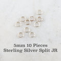 Sterling Silver 5mm Split Jump Rings Charm Links Findings (10pc)