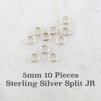 Sterling Silver 5mm Split Jump Rings Charm Links Findings (10pc)