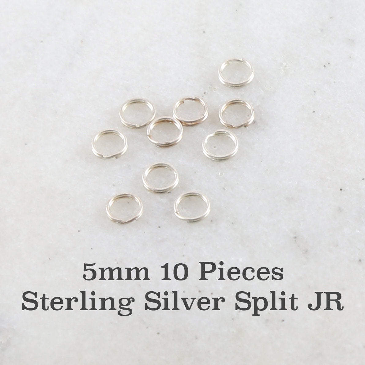 Sterling Silver 5mm Split Jump Rings Charm Links Findings (10pc)