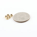 14K Gold Filled 4mm Corrugated Seamless Pony Rondelle Spacer Beads (5pc)