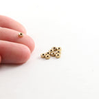 14K Gold Filled 3mm Corrugated Seamless Pony Rondelle Spacer Beads (10pc)