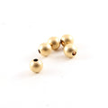 14K Gold Filled 5mm Smooth Matte Gold Seamless Round Spacer Beads (5pc)