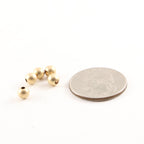 14K Gold Filled 5mm Smooth Matte Gold Seamless Round Spacer Beads (5pc)