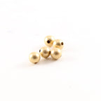 14K Gold Filled 4mm Smooth Matte Gold Seamless Round Spacer Beads (5pc)