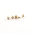 14K Gold Filled 4mm Stardust Bead Shiny Sparkle Seamless Round Spacer (5pc)