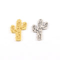 Sterling Silver or Vermeil Flat Cactus Charm Southwestern Desert Charm Summer