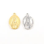 20mmx12mm Sterling Silver or Vermeil Our Lady of Fatima Double Sided Small