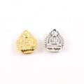 Sterling Silver or Vermeil Detailed Sitting Buddha Oval Design Yoga Pendant