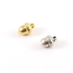 8mmx5mm Sterling Silver or Vermeil Tiny Acorn Charm Gold Nature Oak Tree