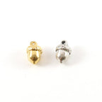 8mmx5mm Sterling Silver or Vermeil Tiny Acorn Charm Gold Nature Oak Tree