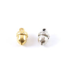 8mmx5mm Sterling Silver or Vermeil Tiny Acorn Charm Gold Nature Oak Tree