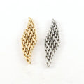 40mmx11mm Pewter Metal Small Chain Mail Tassel Pendant Diamond Charm