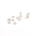 Sterling Silver 4mm Flower Bead Cap (10pc)