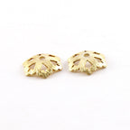 Vermeil 14mm Brushed Large Flower Bead Cap Spacer Bead (2pc)