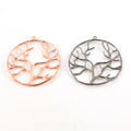 Pewter Large Tree of Life Family Tree Silhouette Branch Charm