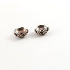 Sterling Silver 3mm x 7mm Rope Flower Bali Style Bead Cap (2pc)