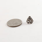 11mmx8mm Sterling Silver Curly Cone Tulip Flower Bell Bead Cap