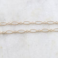 14K Gold Filled 7mm x 3mm Delicate Large Oval and Circle – Sold by the Foot