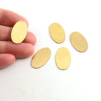 Brass 22mm x 13mm Metal Oval Stamping Blank No Hole Cut Out (5pc)