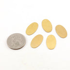 Brass 22mm x 13mm Metal Oval Stamping Blank No Hole Cut Out (5pc)