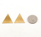 Brass Large 28mm x 25mm Metal Smooth Triangle Stamping Blank (2pc)