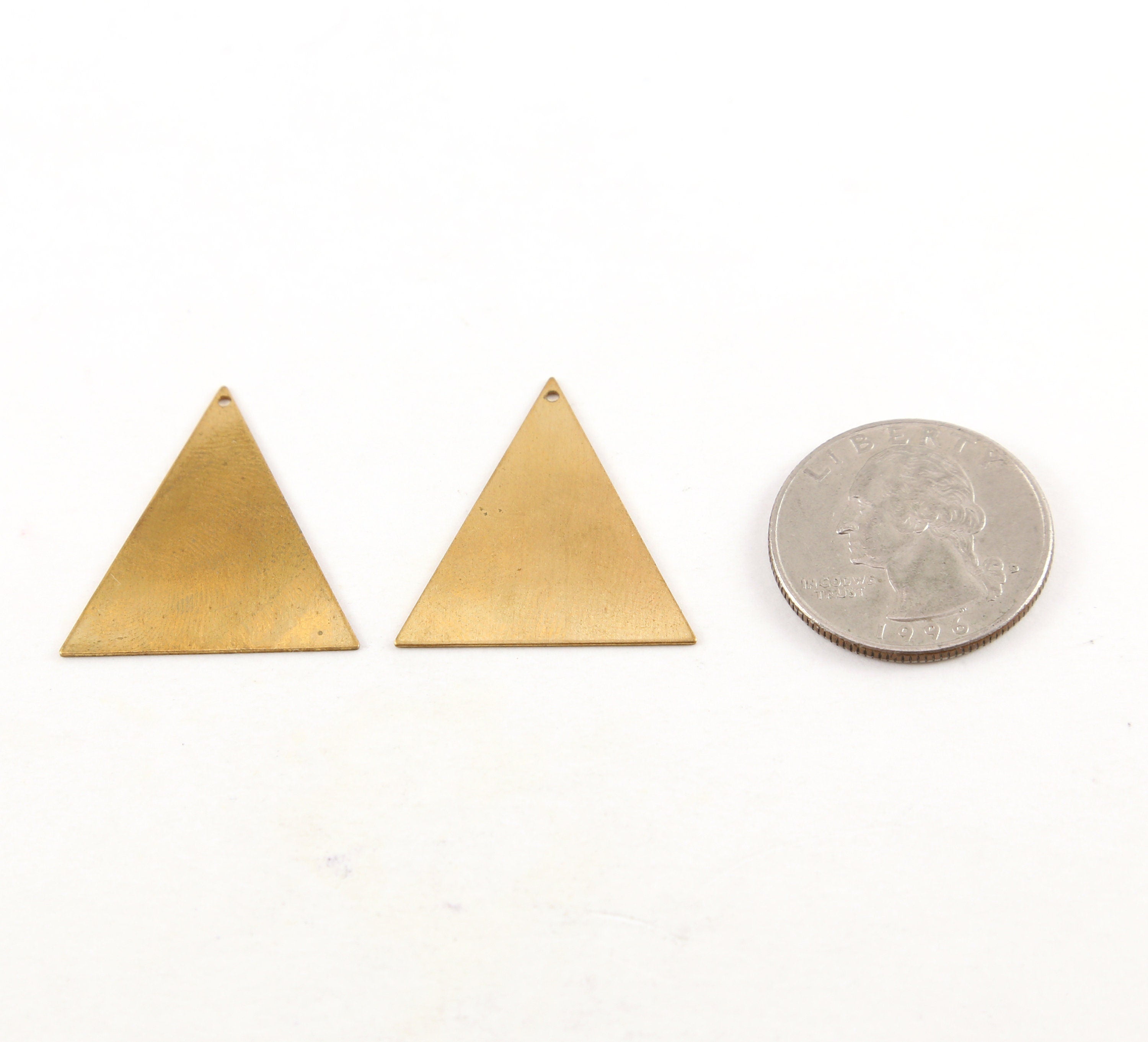 Brass Large 28mm x 25mm Metal Smooth Triangle Stamping Blank (2pc)