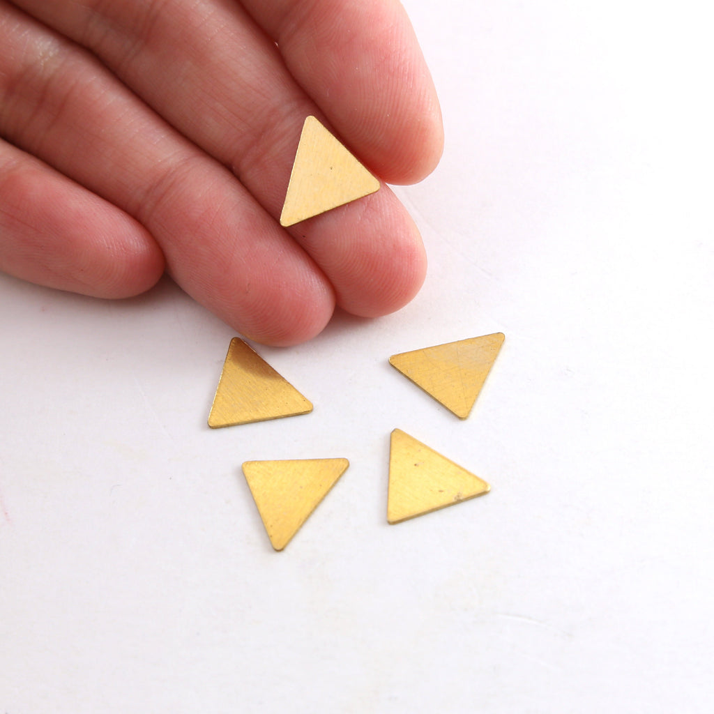 Brass Small 12mm x 9mm Metal Smooth Triangle Stamping Blank (5pc)