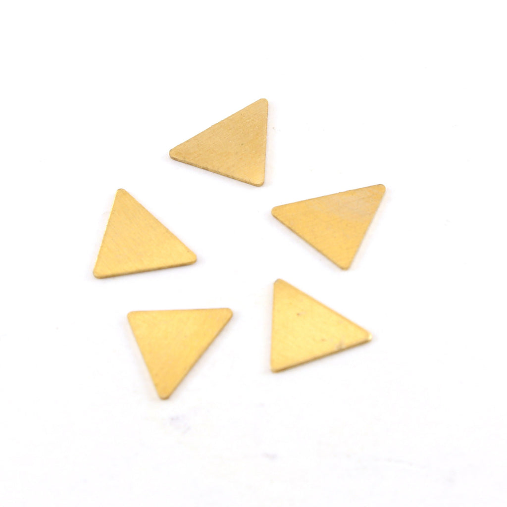 Brass Small 12mm x 9mm Metal Smooth Triangle Stamping Blank (5pc)