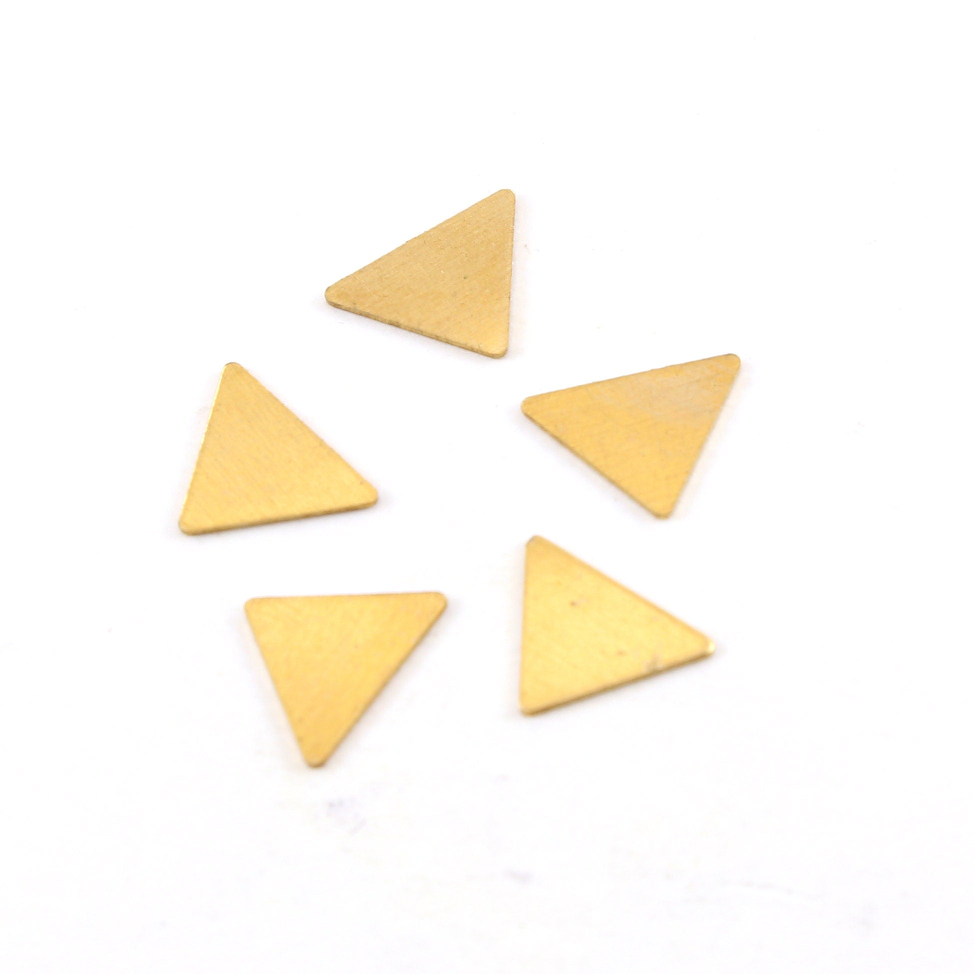 Brass Small 12mm x 9mm Metal Smooth Triangle Stamping Blank (5pc)